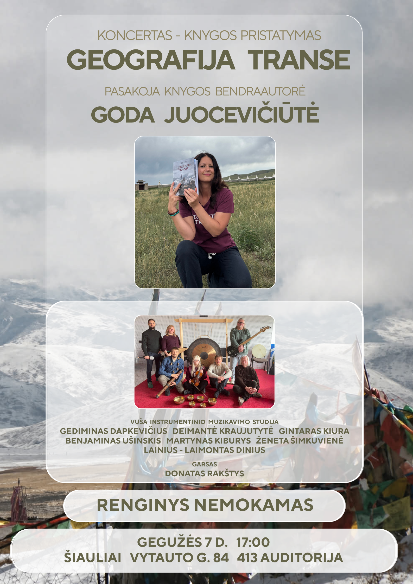 Geografija Transe VUSA muzikavimo studija