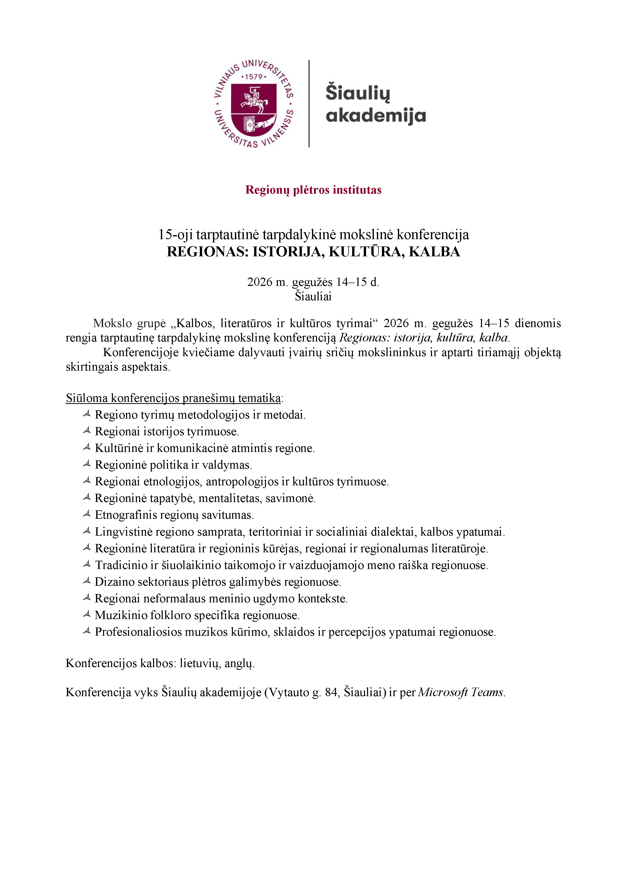 LT Regionas 2026 Page 1